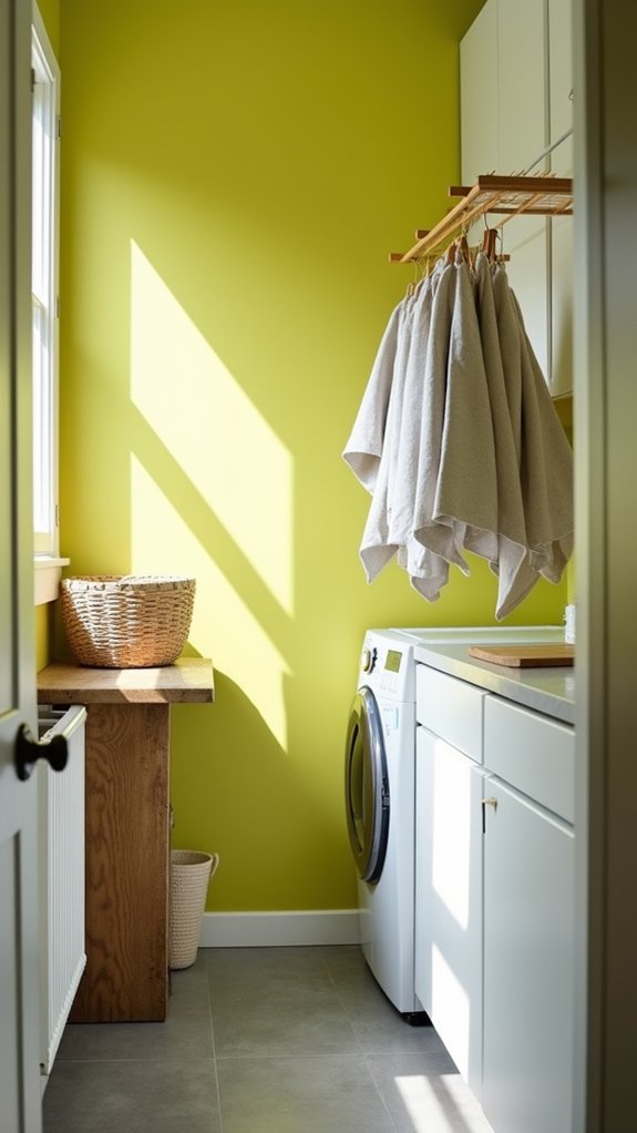vibrant chartreuse brightens laundry
