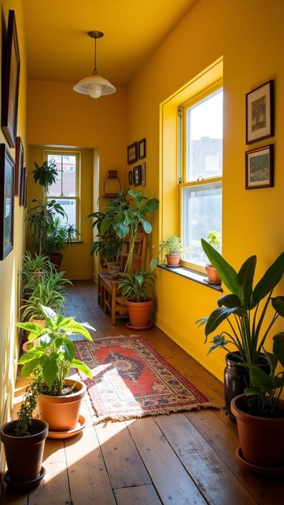 vibrant cheerful hallway color
