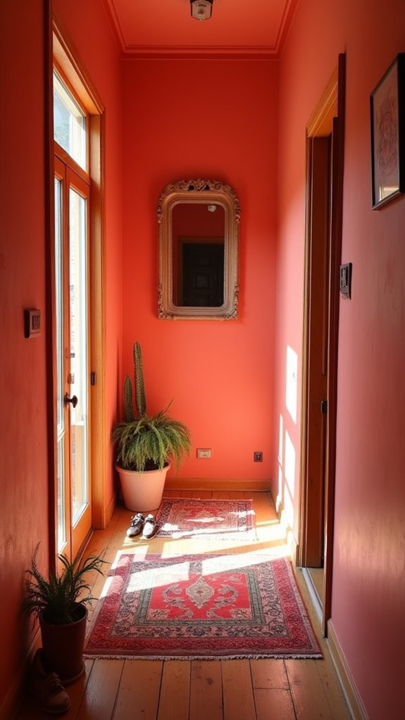 vibrant coral creates warmth