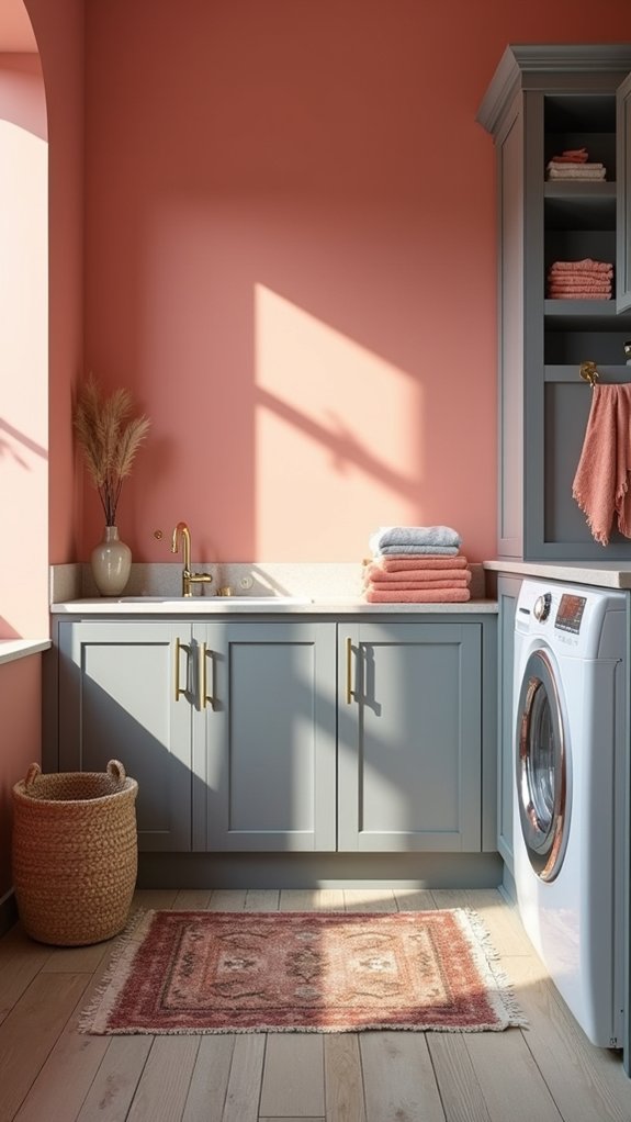 vibrant coral for laundry