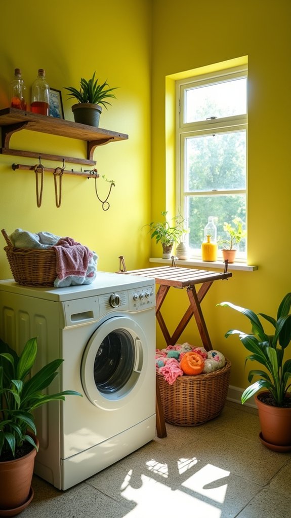 vibrant energizing laundry room
