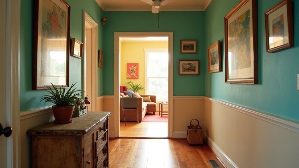 vibrant hallway accent ideas