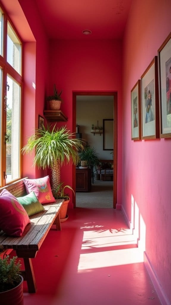 vibrant hallway color transformation