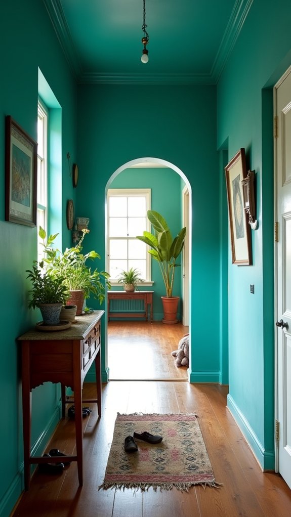 vibrant hallway color transformation