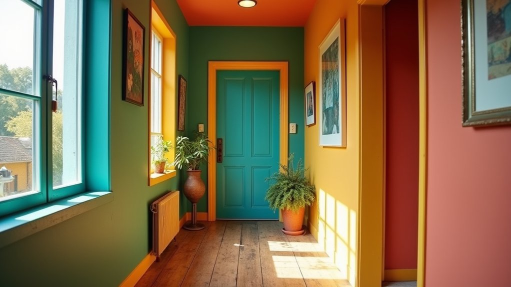 vibrant hallway paint ideas