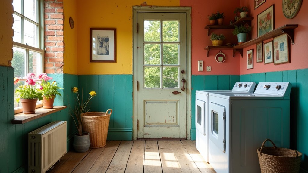 vibrant laundry room colors