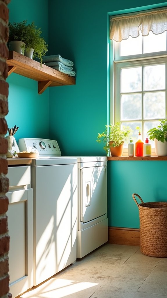 vibrant laundry room oasis