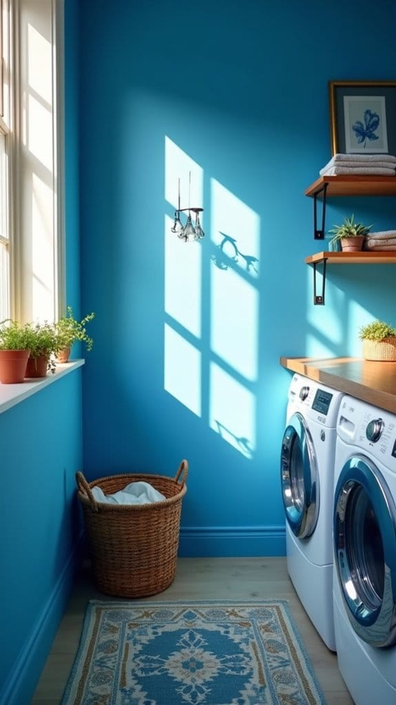 vibrant laundry room transformation