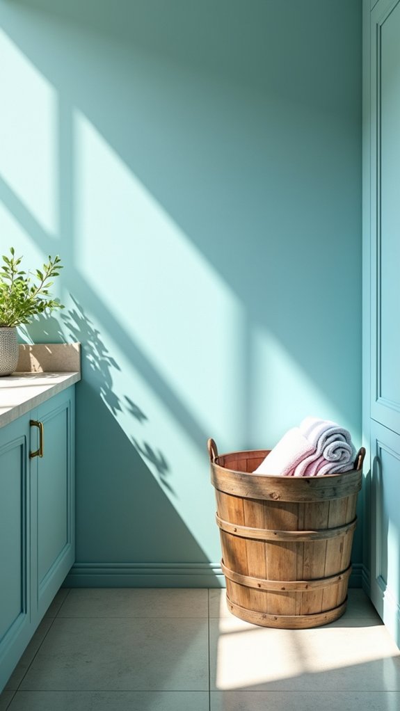 vibrant laundry room transformation