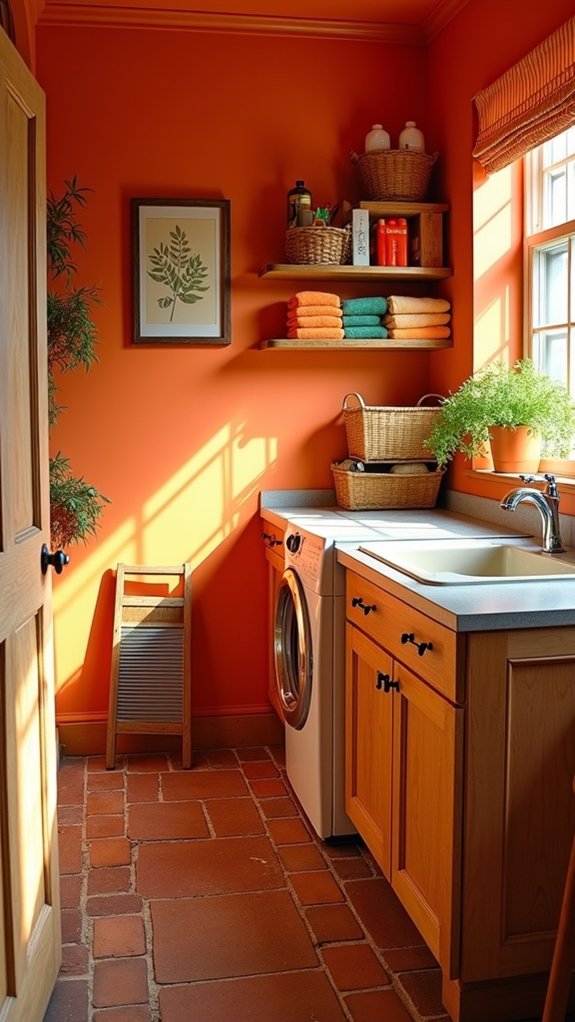 vibrant laundry room transformation