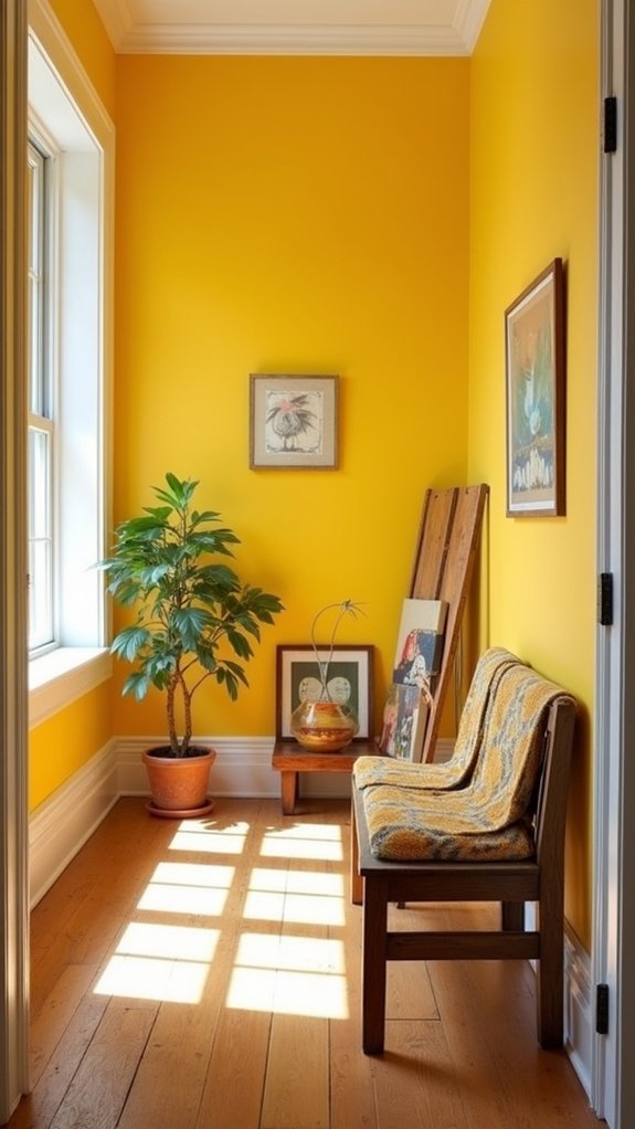 vibrant yellow creates warmth