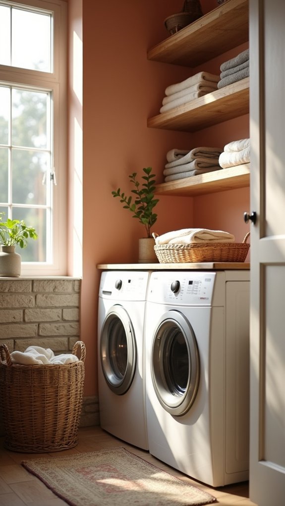 warm and inviting laundry