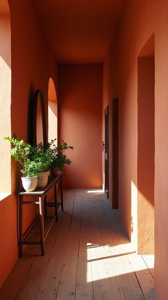 warm earthy hallway transformation