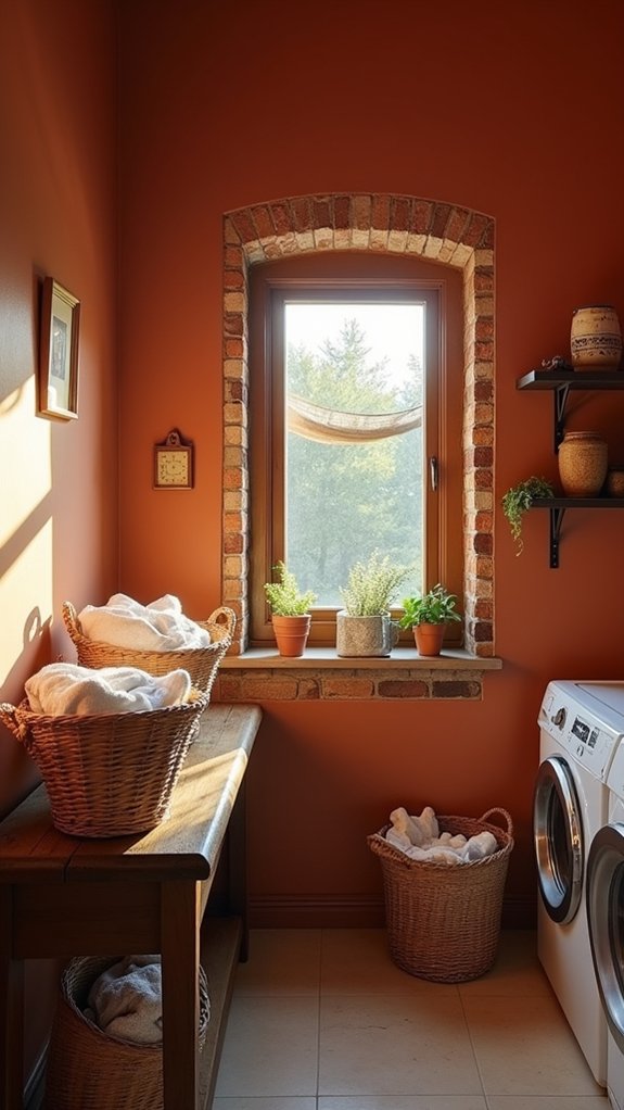 warm earthy terracotta tones