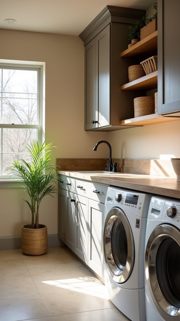 warm inviting laundry atmosphere