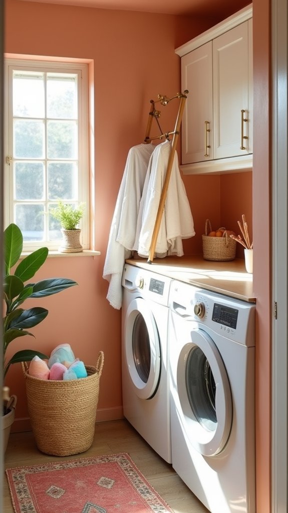 warm inviting laundry retreat