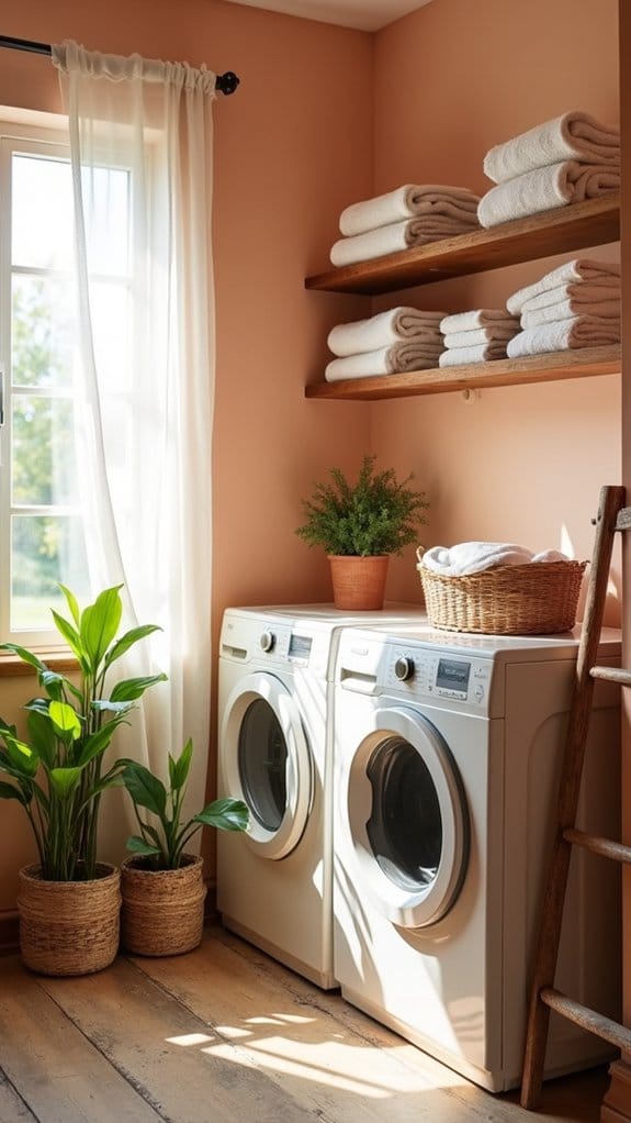 warm inviting laundry retreat
