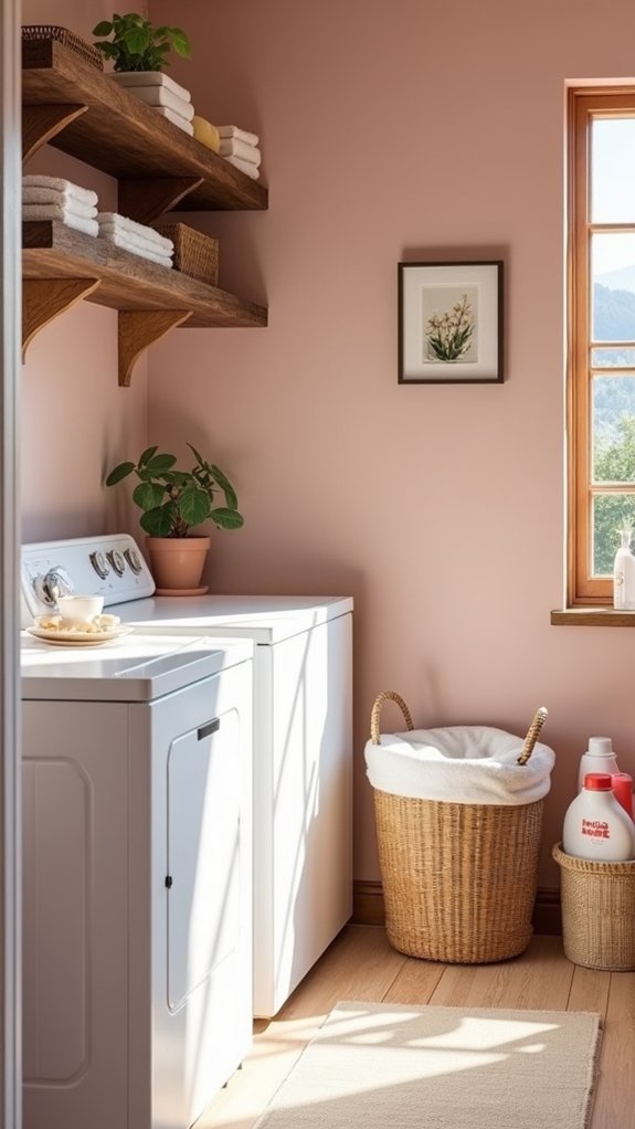 warm inviting laundry room