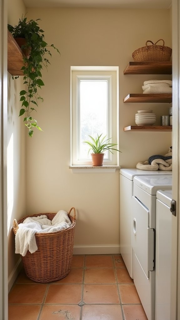 warm inviting laundry room