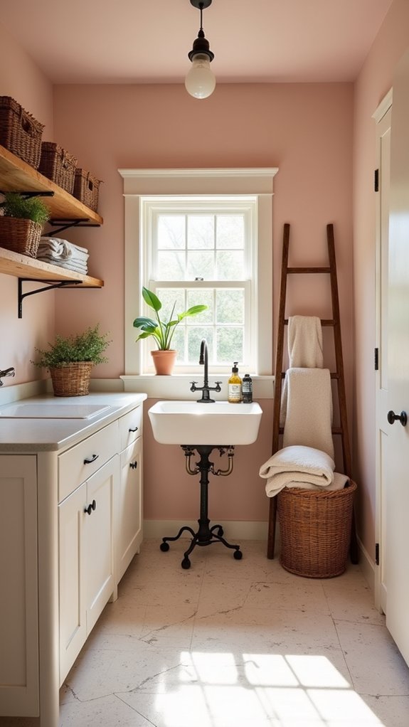 warm inviting laundry room
