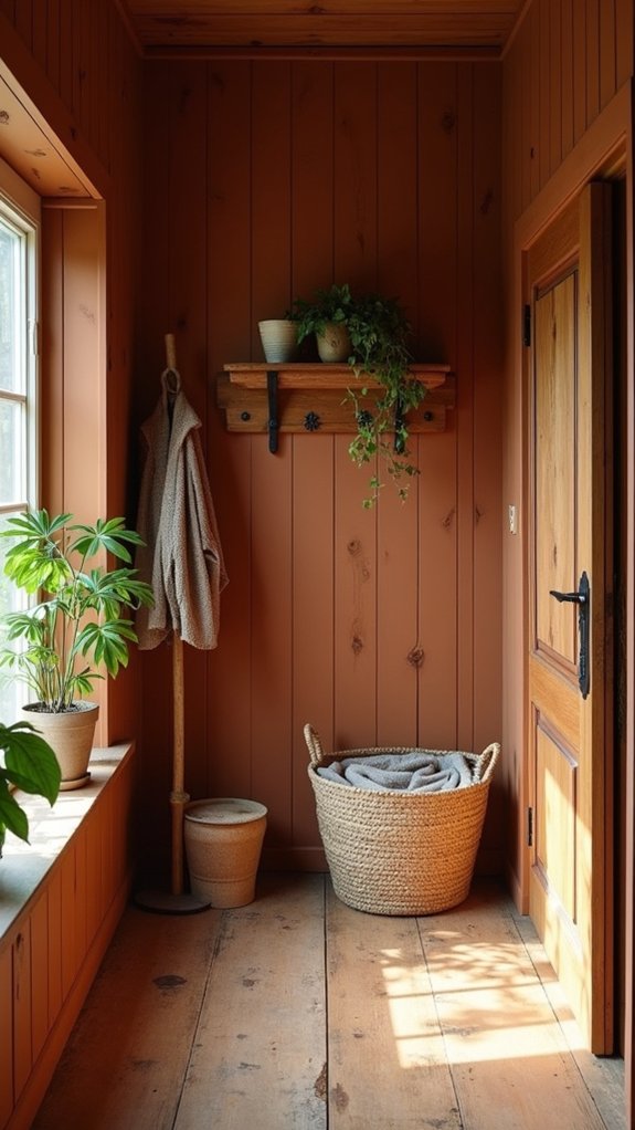 warm inviting rustic brown