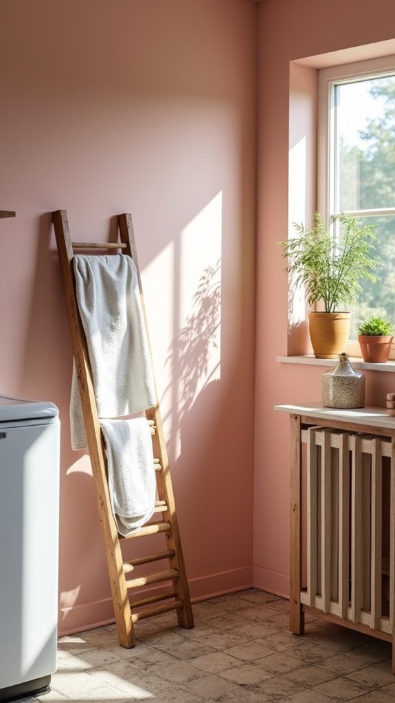 warm playful laundry room