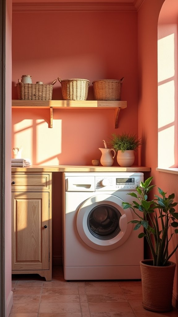 warm playful laundry space