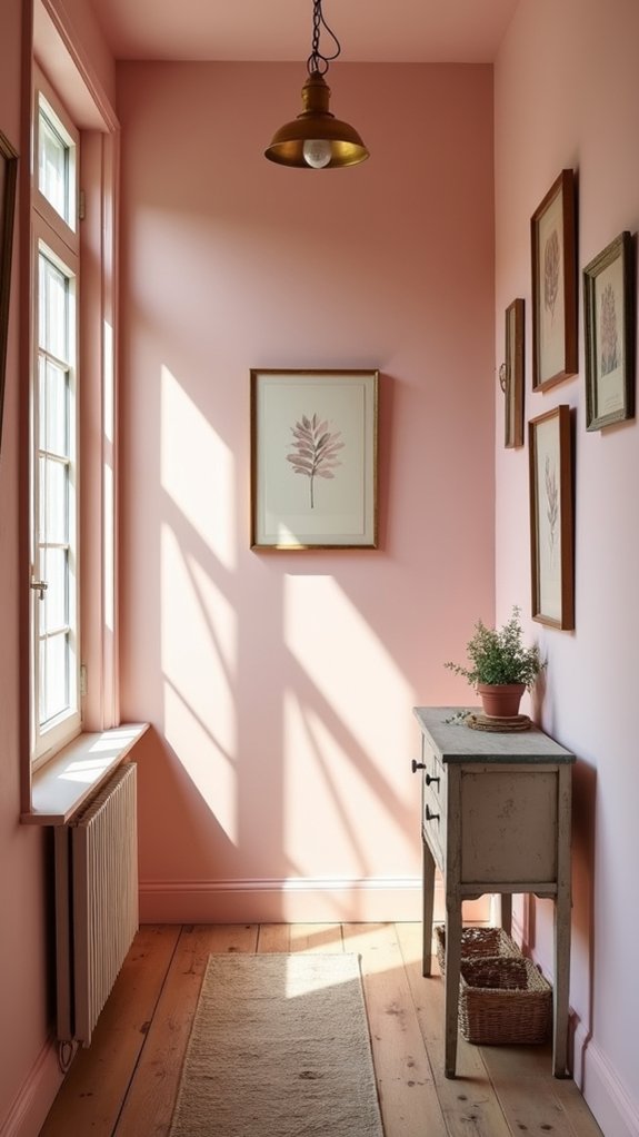 warm sophisticated hallway transformation