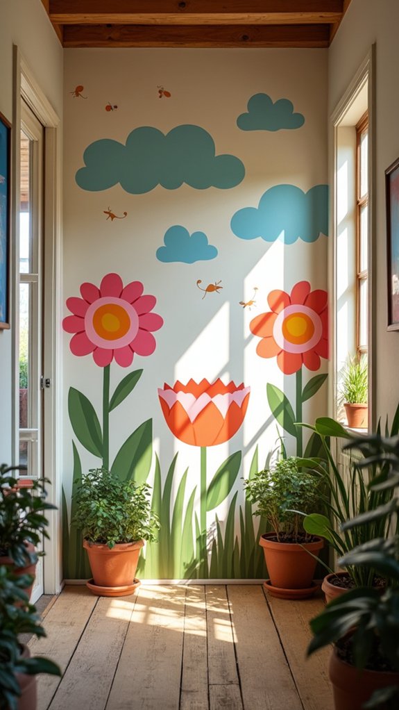 whimsical murals for hallways