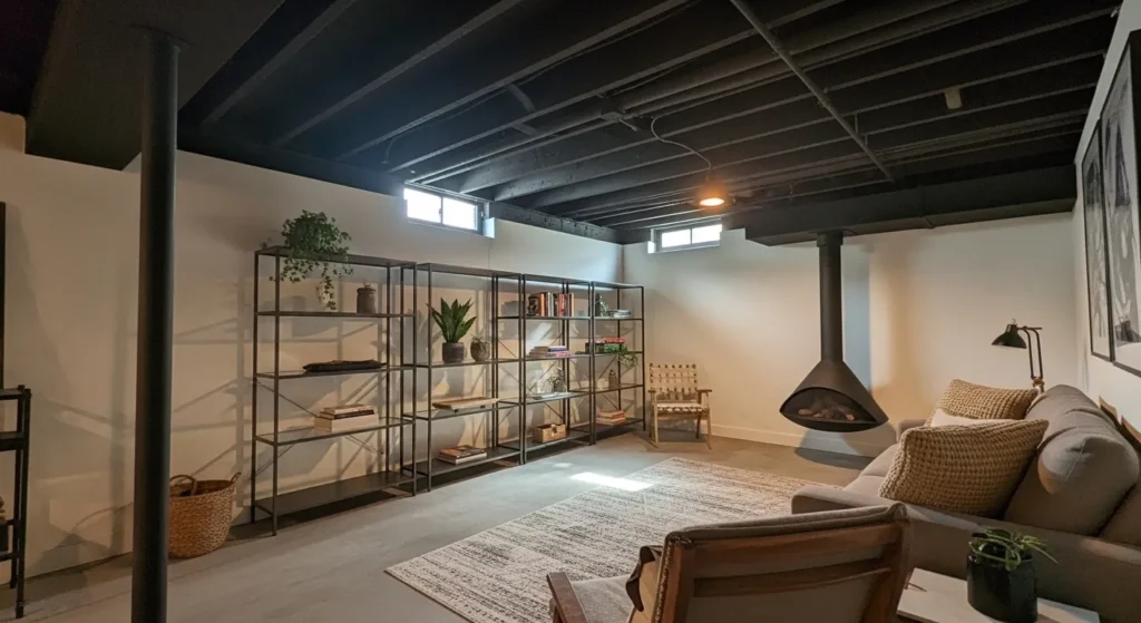 23 Exposed Basement Ceiling Paint Color Ideas That Feel Intentional