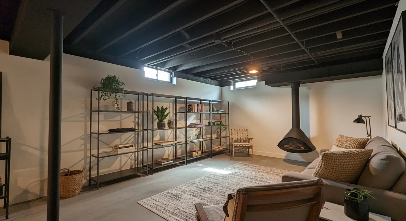 23 Exposed Basement Ceiling Paint Color Ideas That Feel Intentional