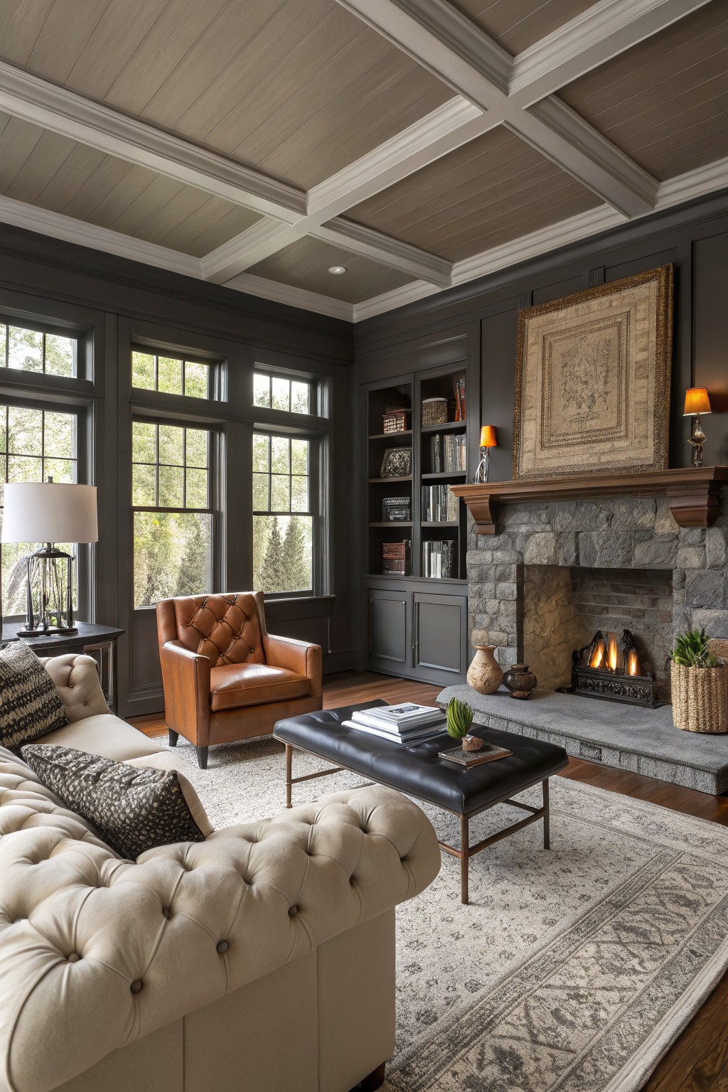 Warm Dark Gray Walls