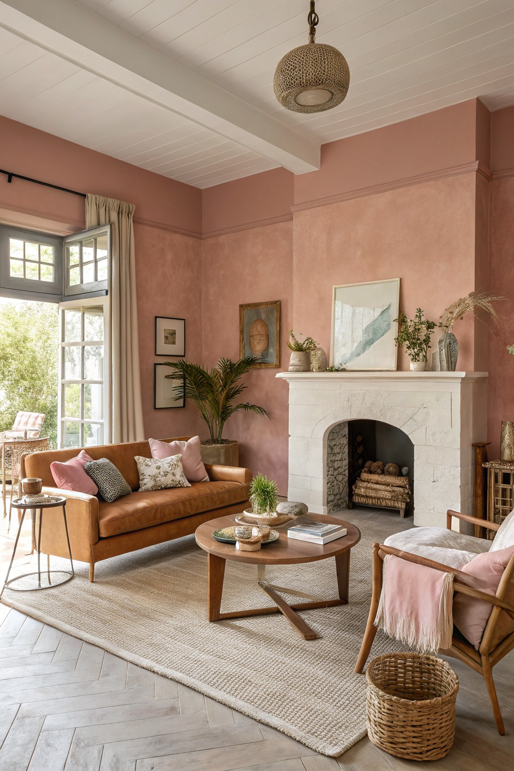 Warm Blush Pink Walls