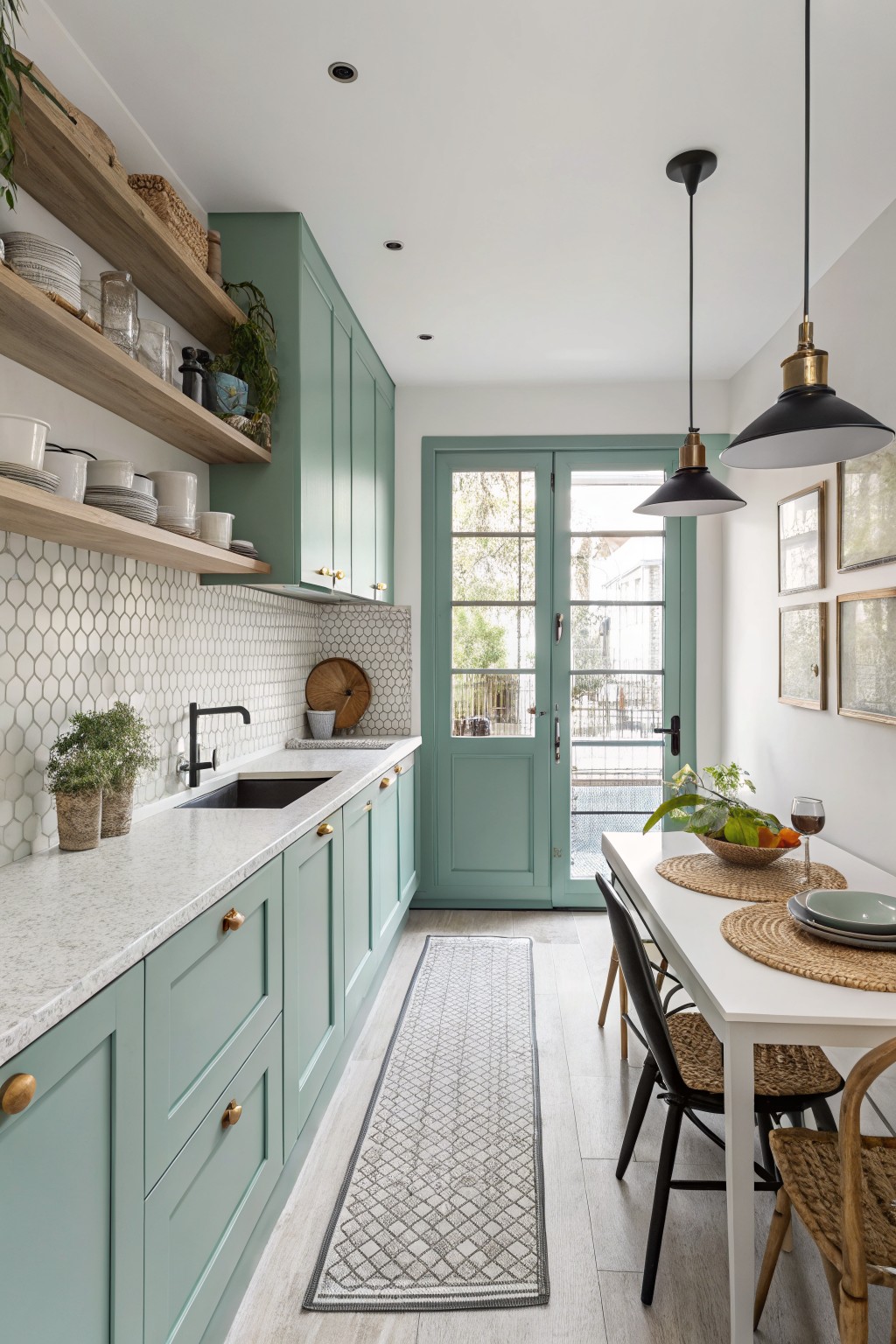 Soft Sage Cabinets