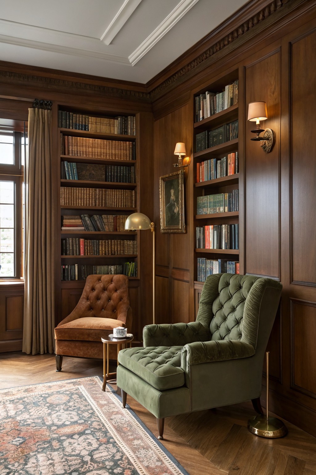 Warm Brown Paneled Walls