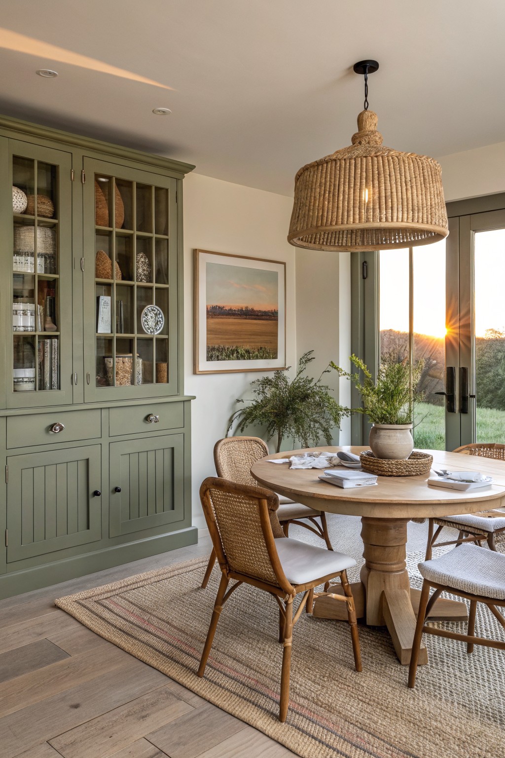 Soft Sage Green Cabinets