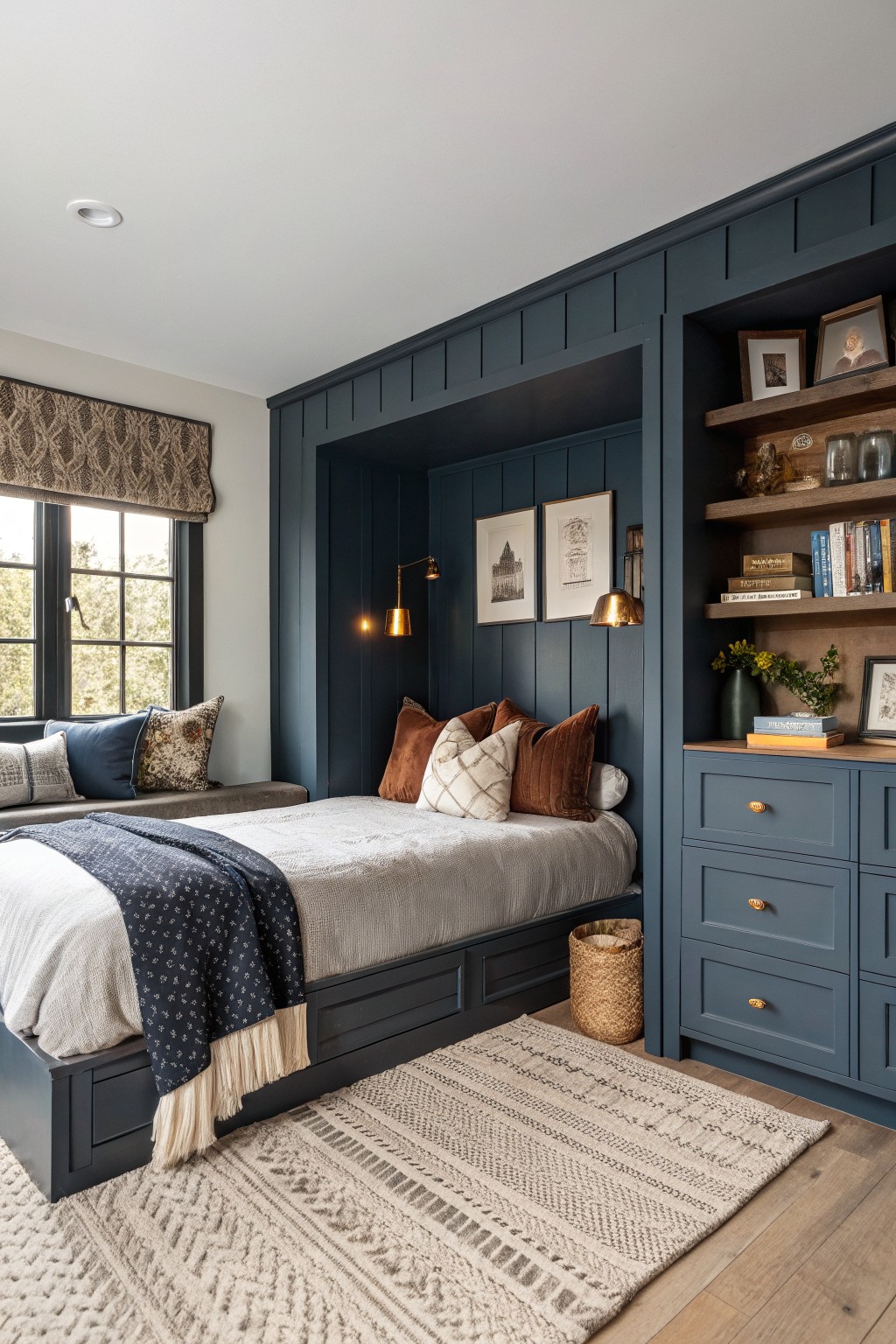 Deep Navy Bedroom Walls