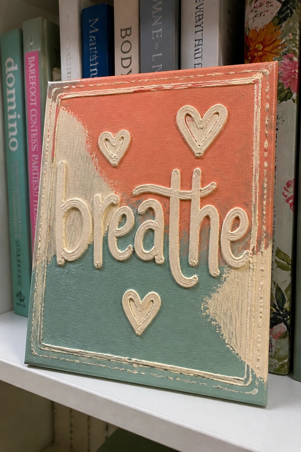 Rustic painted plaque with 